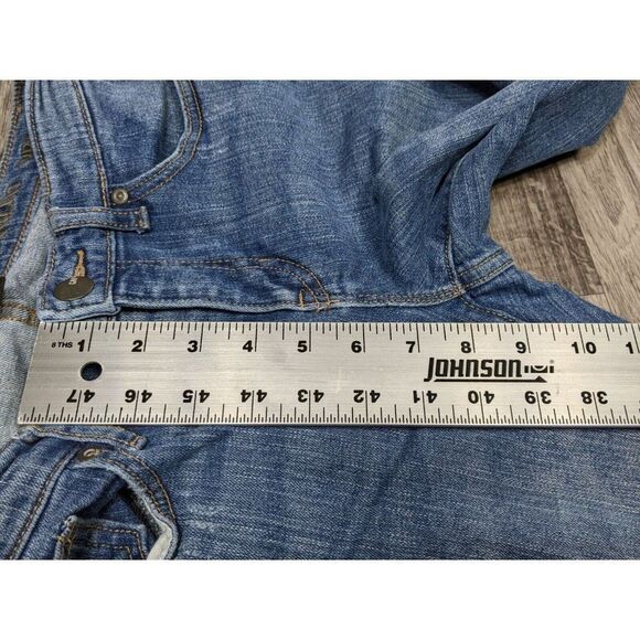 Gap Womens Size 6 / 28 Super Skinny Distressed Cropped Premium Denim Blue Jeans - Picture 11 of 12